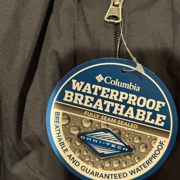 Columbia Black Rain Jacket 3X NWT - Picture 4 of 4